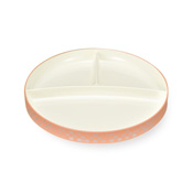Traditional Japanese Color Lunch Plate, 24cm (Persimmon Orange)