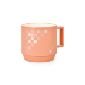 Traditional Japanese Color Stackable Mug, L (Persimmon Orange)