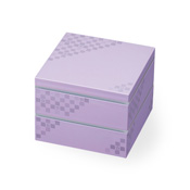 Traditional Japanese Color 5.0 Size 2-Tier Box (Wisteria Purple)