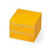 Traditional Japanese Color 5.0 Size 2-Tier Box (Japanese Kerria Yellow)