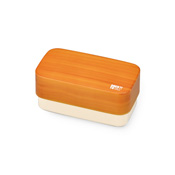 LUNCH BOX Rectangular Wood-Grain Lunchbox (Light Brown) 