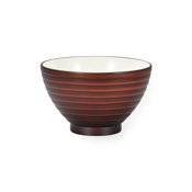 Microwave-Safe Soup Bowl Ripple (Red Wood-Grain) 