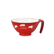 Easy-to-Use Microwave-Safe Rice Bowl w/Handle, Yuyu (Red) 