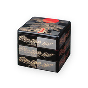 6.5 Size Authentic 3-Tier Box (Black, Sunrise & Pine)