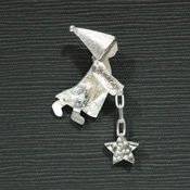 Pin Brooch (Angel and Stars)