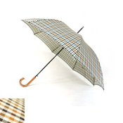 Pre-Dyed Check Spring-Loaded Umbrella