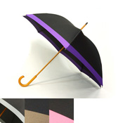 Koshu Weave Wood Handled Hand-Opening Long Umbrella