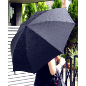 縐綢織 晴雨兩用折陽傘 & 手提袋