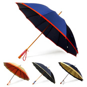 Braided Handle, Koshu Weave, Evergreen Oak Shaft, Hand-Opening Long Umbrella, 12 Ribs