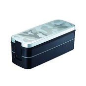 Lunch Box w/Bag, 820ml, 2-Tier Type