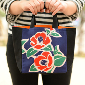 Tote Bag, (Small) Camellia, Navy