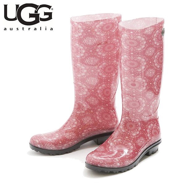 red ugg rain boots