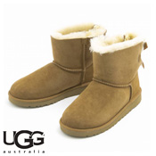 UGG MINI BAILEY BOW CHESTNUT (Brown) / Mouton Boots / Ladies', Kids'