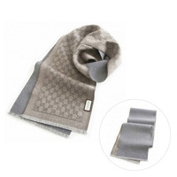 GUCCI 4117264g200 圍巾 (咖啡色 x 灰色)/ 男女兼用