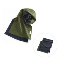 GUCCI 3912464g200 圍巾 (藏青色 x 深綠色)/ 男女兼用