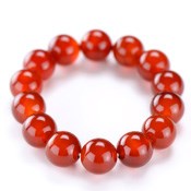 Kyoto Buddhist Rosary/Bracelet Bracelet, Red Agate 14mm x 16 Beads