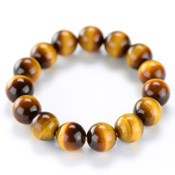 Kyoto Buddhist Rosary/Bracelet Bracelet, Tiger's Eye 12mm x 17 Beads
