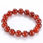 Kyoto Buddhist Rosary/Bracelet Bracelet, Red Agate 12mm x 17 Beads