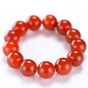 Kyoto Buddhist Rosary/Bracelet Bracelet, Red Agate 15mm x 13 Beads