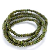 Kyoto Buddhist Rosary/Bracelet Quadruple Bracelet, Green Sandalwood