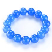 Kyoto Buddhist Rosary/Bracelet Bracelet, Blue Agate 14mm