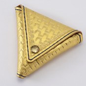 Gold Leaf Triangular Coin Case
