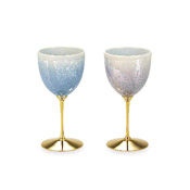 Wine Glass Pair Set, Ginsai Blue/Purple
