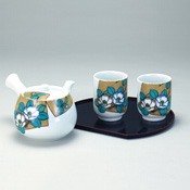 Teatime Set, Yoshidaya Style  (w/Half Moon Tray)