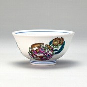 Pair Rice Bowl Set, Circle Design Spring & Autumn