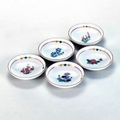 Plate Set, Variety of Floral Designs