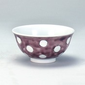 [Mansaku Kobo] Rice Bowl Polka Dot on Purple