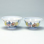 Rice Bowl Set Lucky Treasures by Takatomo Kawai