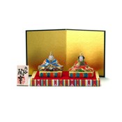 No. 2 Hina Doll, Decoration (Stand, Mat, Folding Screen, Wooden Tag) 