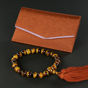 Premium Buddhist Rosary, Tiger's Eye Stone