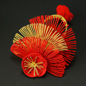 Hakata Mizuhiki, Japanese Paper Cord Bottle Bow, Senbai (Red)