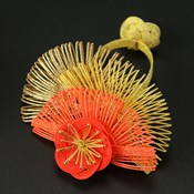 Hakata Mizuhiki, Japanese Paper Cord Bottle Bow, Senbai  (Orange)