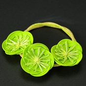Hakata Mizuhiki, Japanese Paper Cord Bottle Ring, Mitsu-Ume (Green)