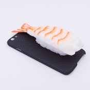 iPhone6/6S用手機殼 食物樣品 壽司 蝦子 黑色點點