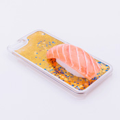iPhone6/6S用ケース 食品サンプル 寿司 鮭(小) キラキラ黄