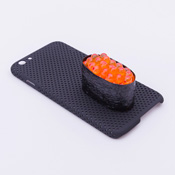iPhone6/6S用手機殼 食物樣品 壽司 鮭魚卵(小) 黑色點點