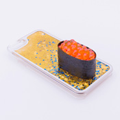 iPhone6/6S用手機殼 食物樣品 壽司 鮭魚卵(小) 閃亮亮黃色