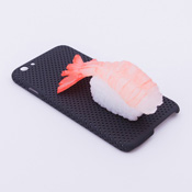 iPhone 6/6S Case Food Sample, Sushi, Sweet Shrimp (Small) Black Dot 