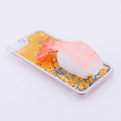 iPhone 6/6S Case Food Sample, Sushi, Sweet Shrimp (Small) Sparkling Yellow 
