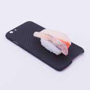 iPhone6/6S用ケース 食品サンプル 寿司 はまち(小) ブラックドット