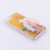 iPhone6/6S用ケース 食品サンプル 寿司 はまち(小) キラキラ黄