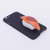 iPhone6/6S用ケース 食品サンプル 寿司 穴子(小) ブラックドット