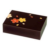 Tamari Small Box (M), Lacquer-Painted Sakura