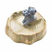 Incense Stand Small Bear, Grey
