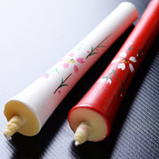 Kyoto Hand-Painted Picture Candles 15g x 2 (Cherry Blossom, Ro)