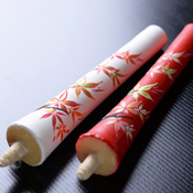 Kyoto Hand-Painted Picture Candles 15g x 2 (Autumn Leaves)